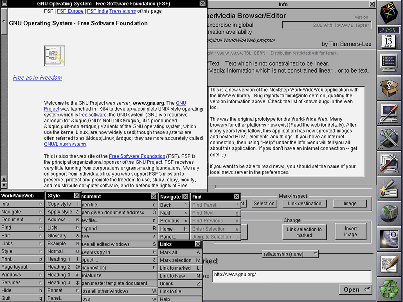 WorldWideWeb 브라우저